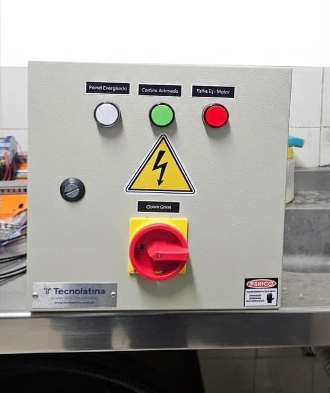 Painel elétrico Tecnolatina em invólucro galvanizado