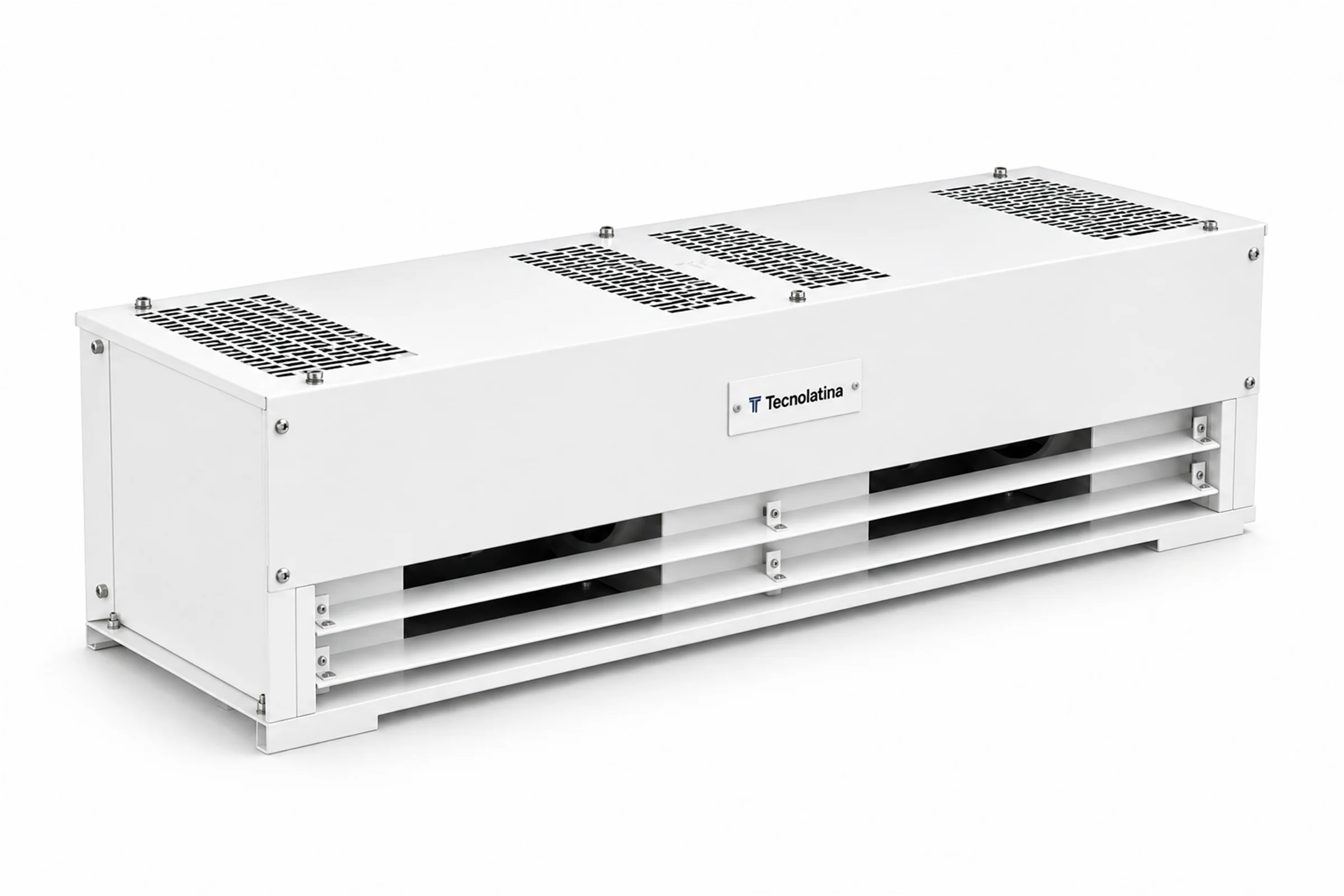 Cortina de ar TI 6000 branca renderizada a partir do modelo CAD