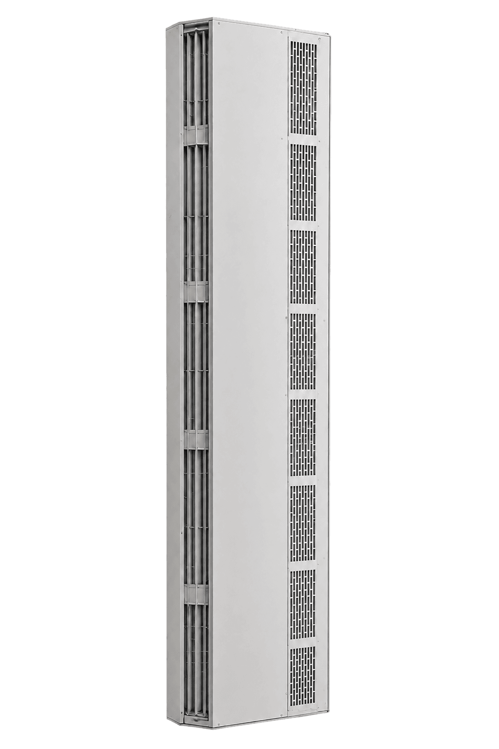 Cortina de ar industrial TEC9000 em configuração vertical