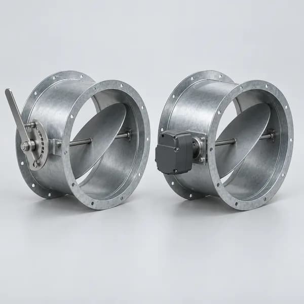 Damper / registro para exaustor axial (imagem ilustrativa)