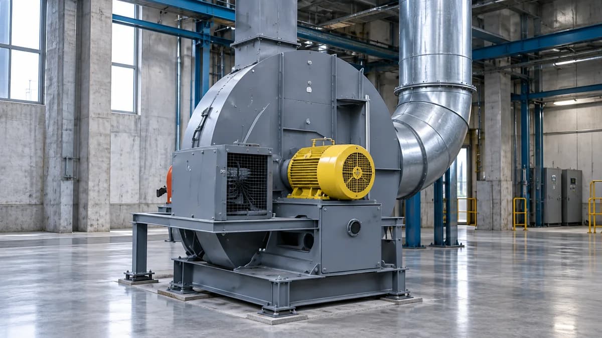 Render de ventilador centrífugo industrial