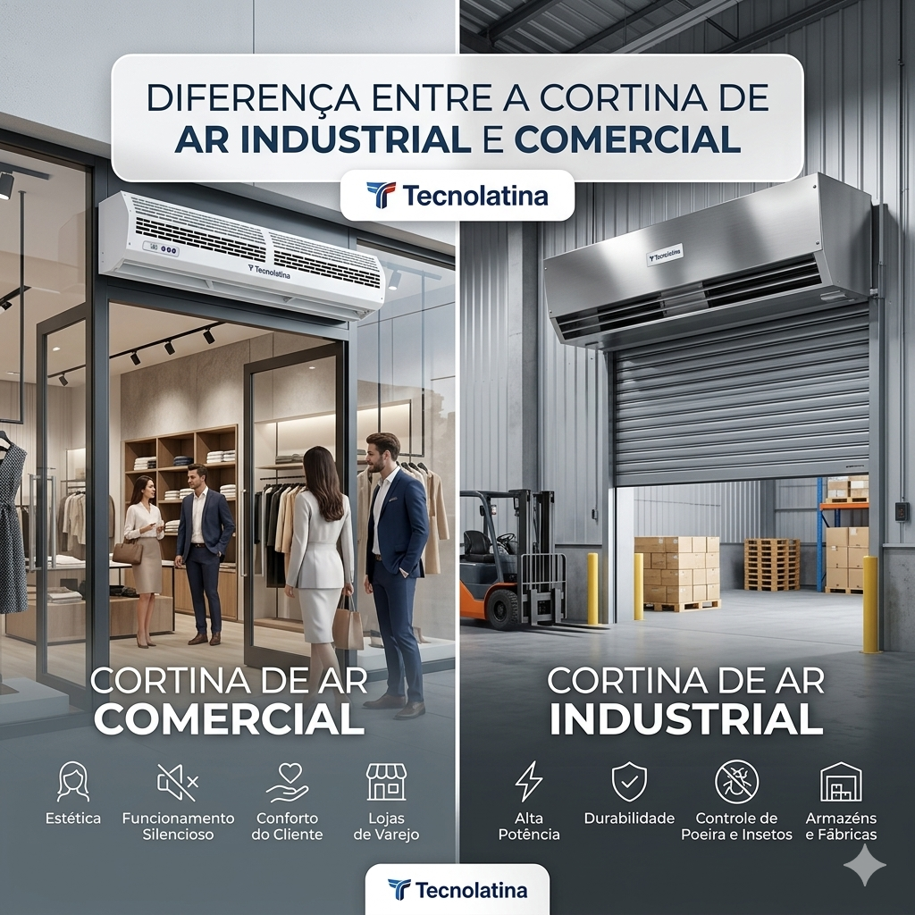 Cortina de ar comercial ou industrial: quais são as diferenças?